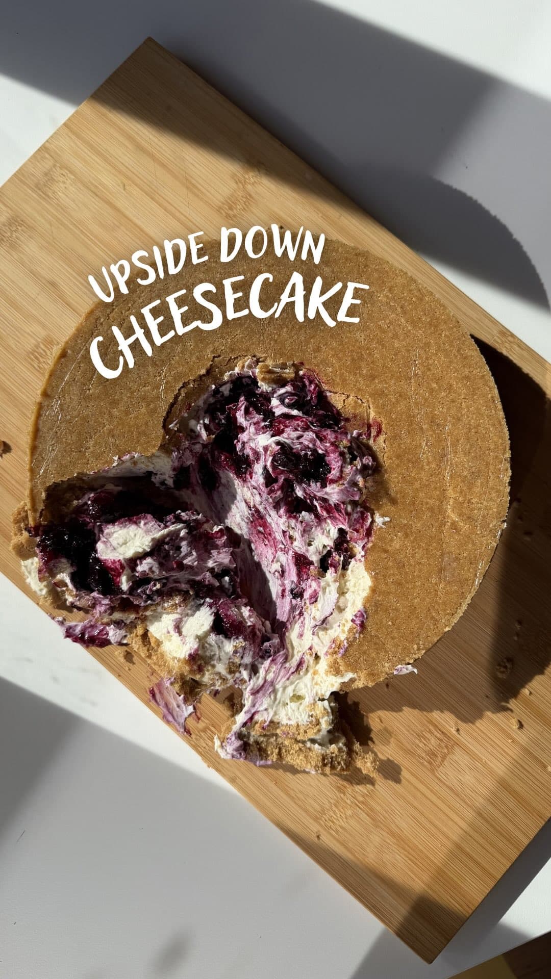 Omgekeerde NO BAKE cheesecake