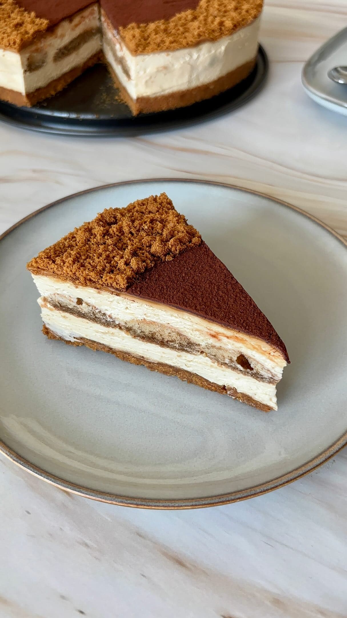 No-Bake Biscoff Tiramisu Cheesecake