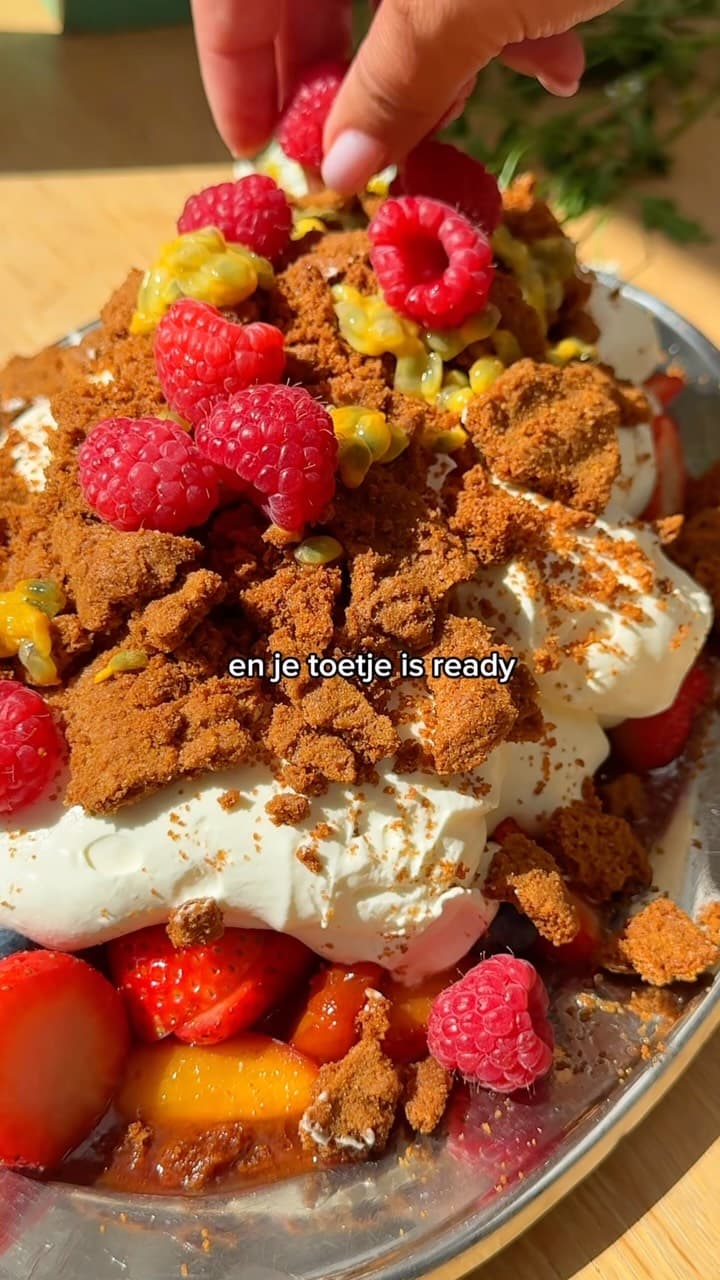 Gekaramelliseerd steenfruit met mascarpone-wittechocolademousse & Bastogne